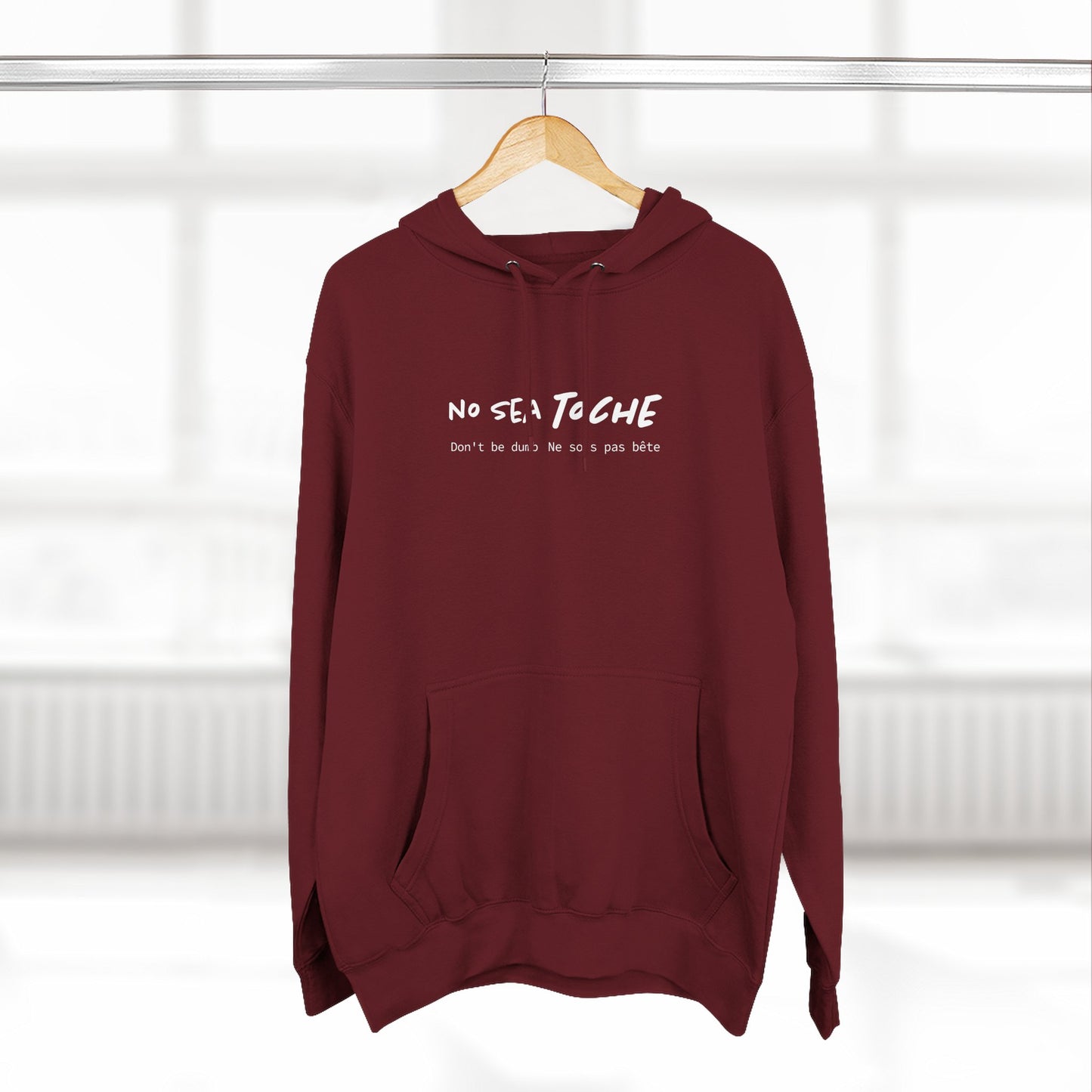 Hoodie “No sea toche” – Suéter Unisex de Fleece, Cómodo, Divertido y con Identidad Venezolana