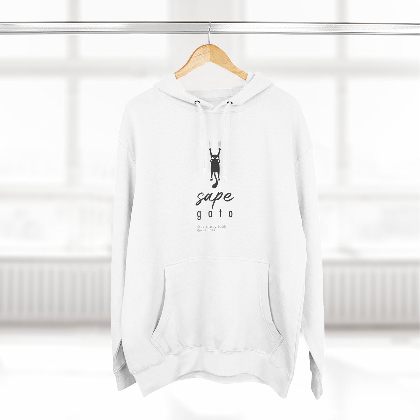 Hoodie “Sape Gato” – Suéter Unisex de Fleece, Cómodo, Divertido y con Identidad Venezolana