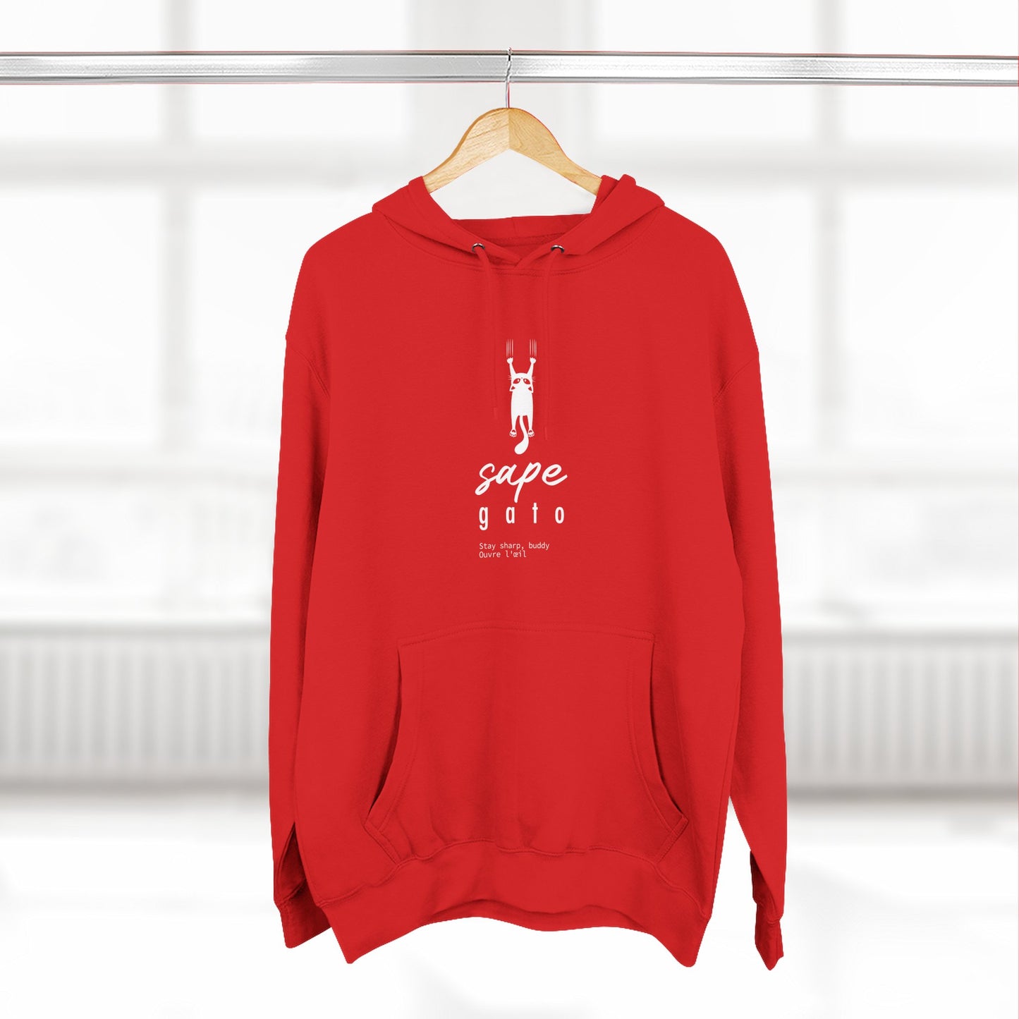 Hoodie “Sape Gato” – Suéter Unisex de Fleece, Cómodo, Divertido y con Identidad Venezolana