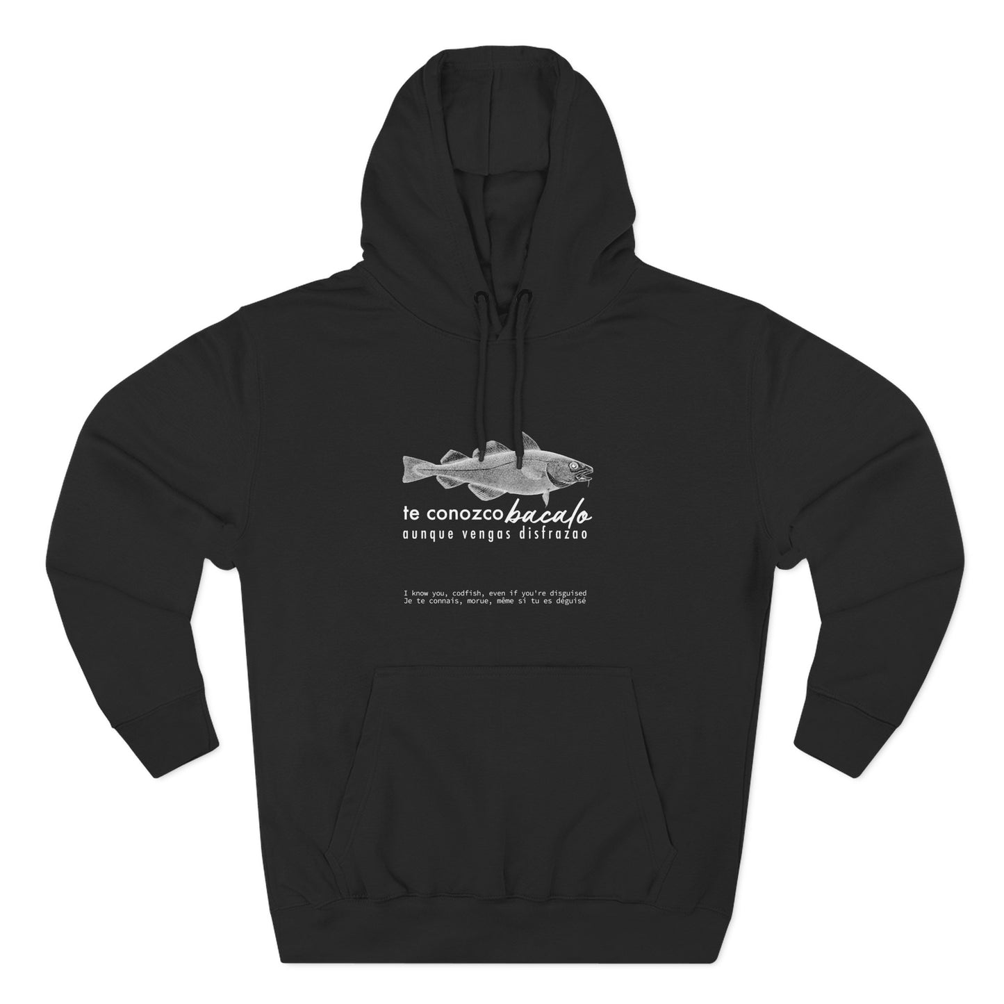 Hoodie “Te Conozco Bacalao” – Suéter Unisex de Fleece, Cómodo, Original y con Sabor Venezolano