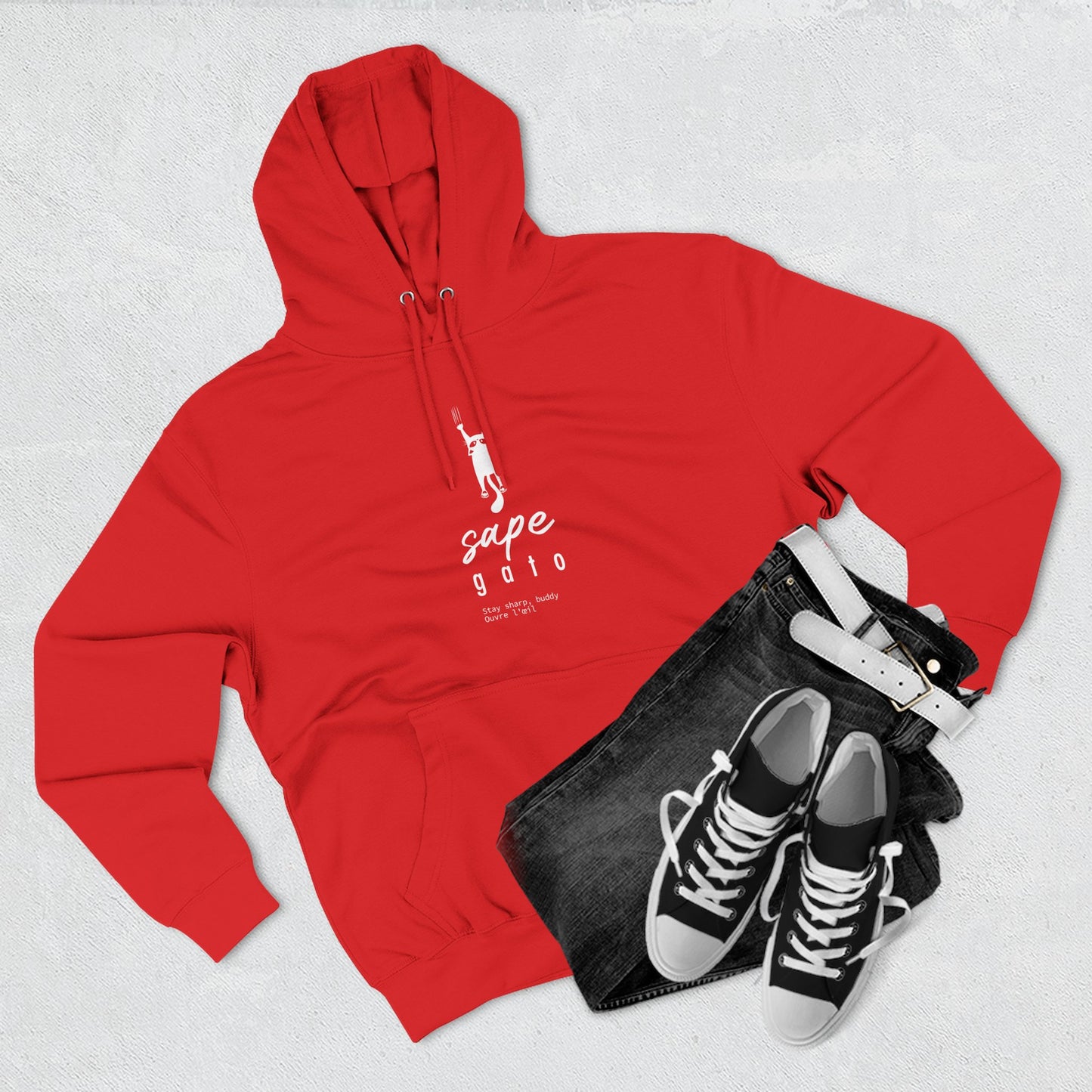 Hoodie “Sape Gato” – Suéter Unisex de Fleece, Cómodo, Divertido y con Identidad Venezolana