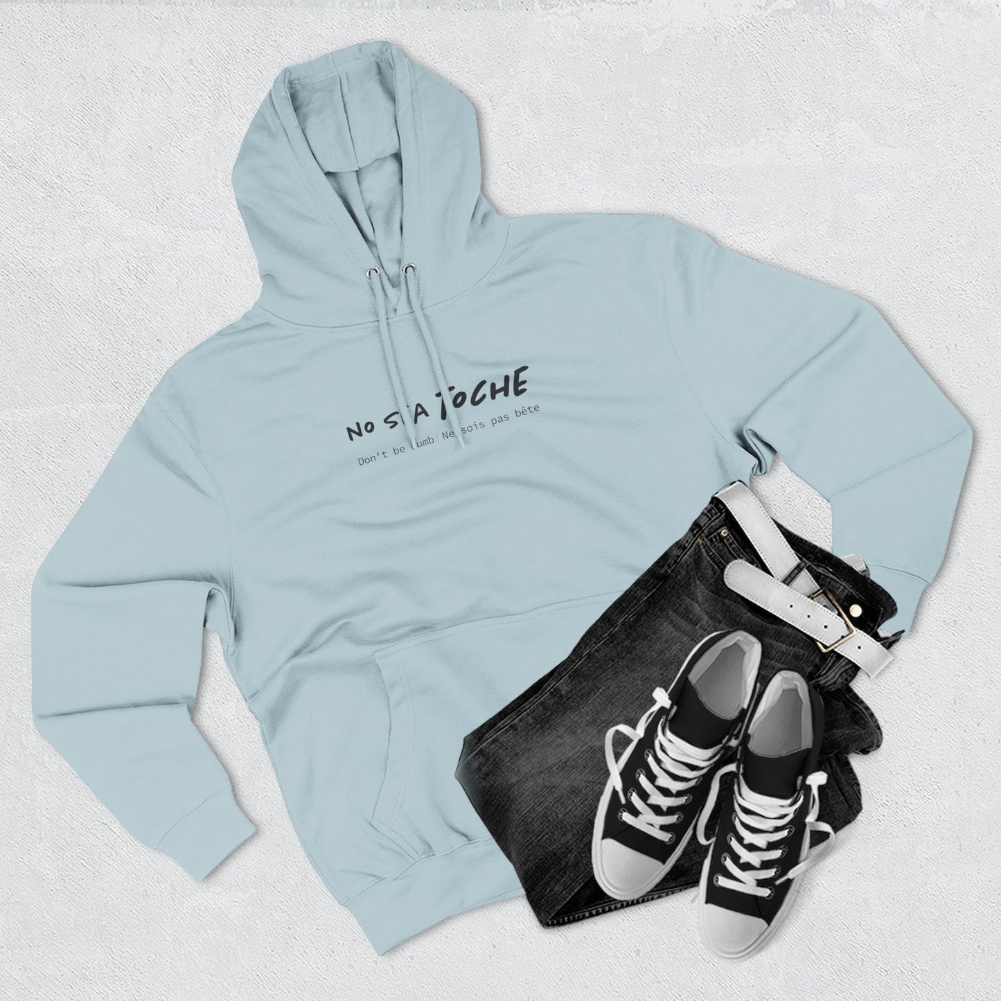 Hoodie “No sea toche” – Suéter Unisex de Fleece, Cómodo, Divertido y con Identidad Venezolana