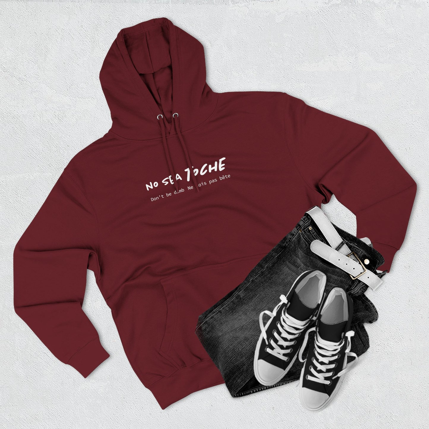 Hoodie “No sea toche” – Suéter Unisex de Fleece, Cómodo, Divertido y con Identidad Venezolana