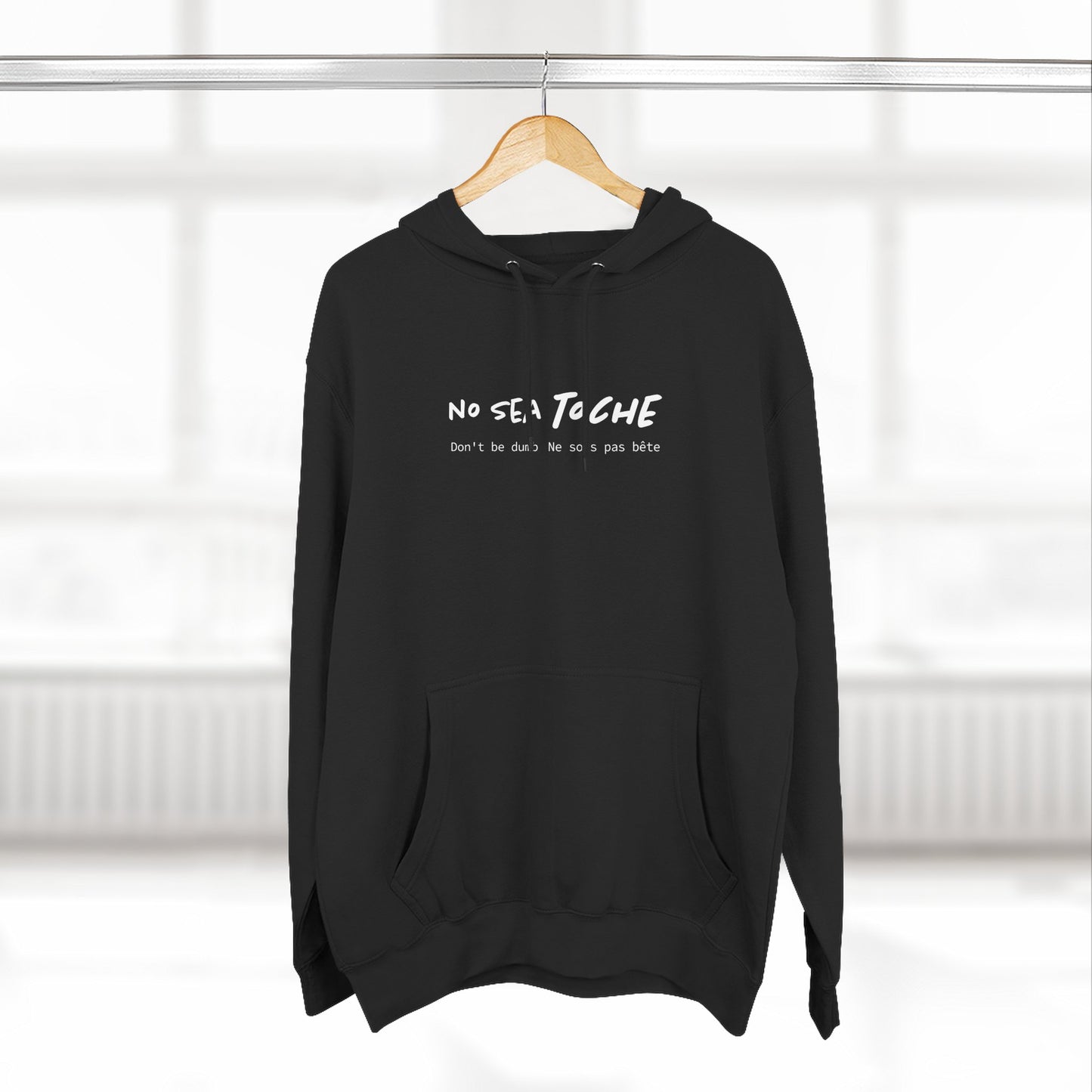 Hoodie “No sea toche” – Suéter Unisex de Fleece, Cómodo, Divertido y con Identidad Venezolana
