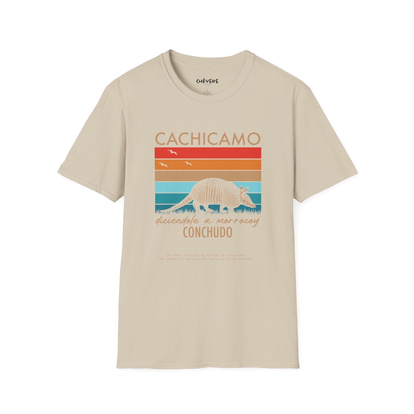 CACHICAMO DICIÉNDOLE A MORROCOY 🐢 CONCHUDO - Camiseta Vintage Unisex Softstyle