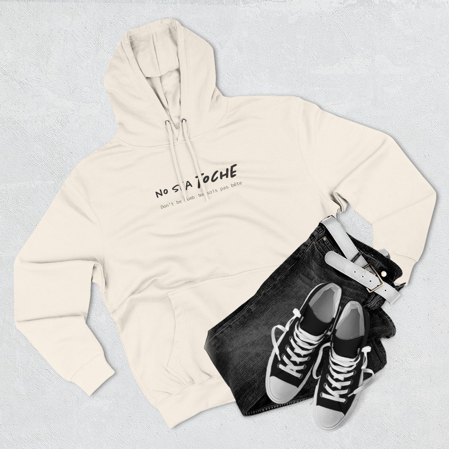Hoodie “No sea toche” – Suéter Unisex de Fleece, Cómodo, Divertido y con Identidad Venezolana