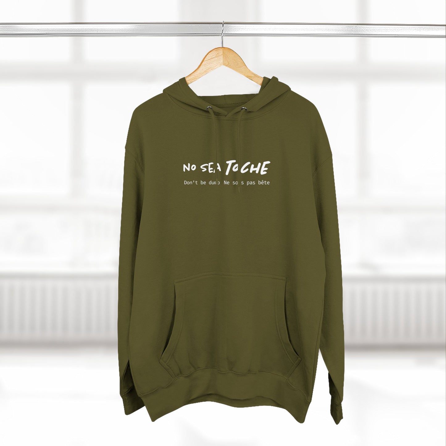 Hoodie “No sea toche” – Suéter Unisex de Fleece, Cómodo, Divertido y con Identidad Venezolana