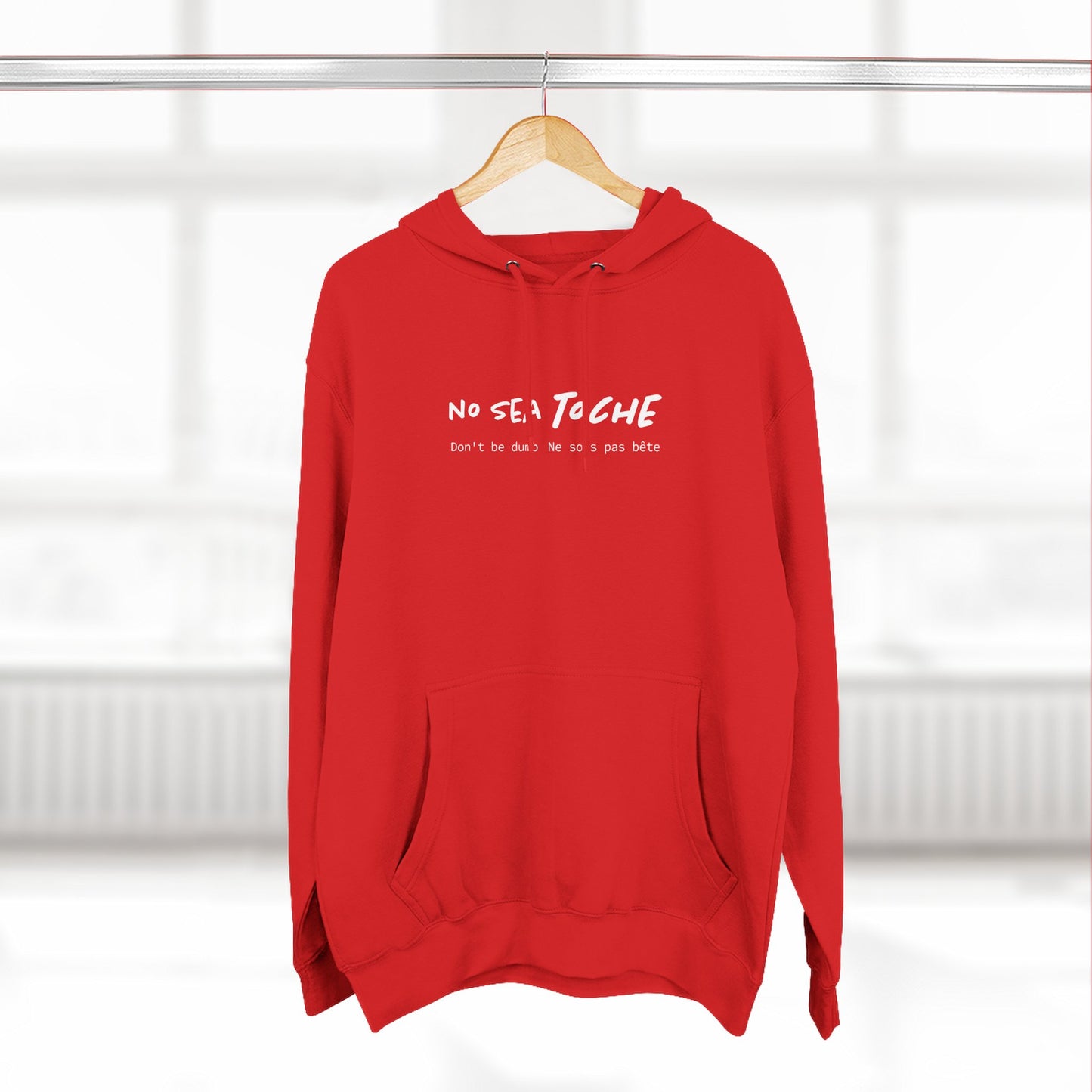 Hoodie “No sea toche” – Suéter Unisex de Fleece, Cómodo, Divertido y con Identidad Venezolana