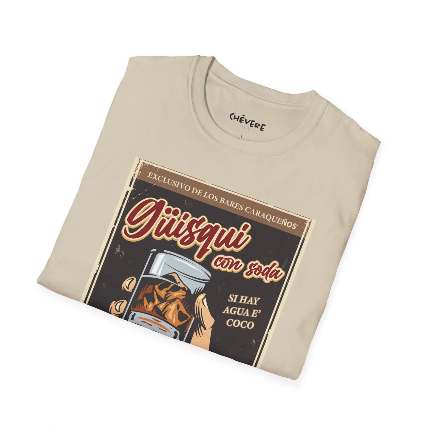 GÜISQUI CON SODA - Camiseta Vintage Unisex Softstyle – Un Clásico de los Bares Caraqueños