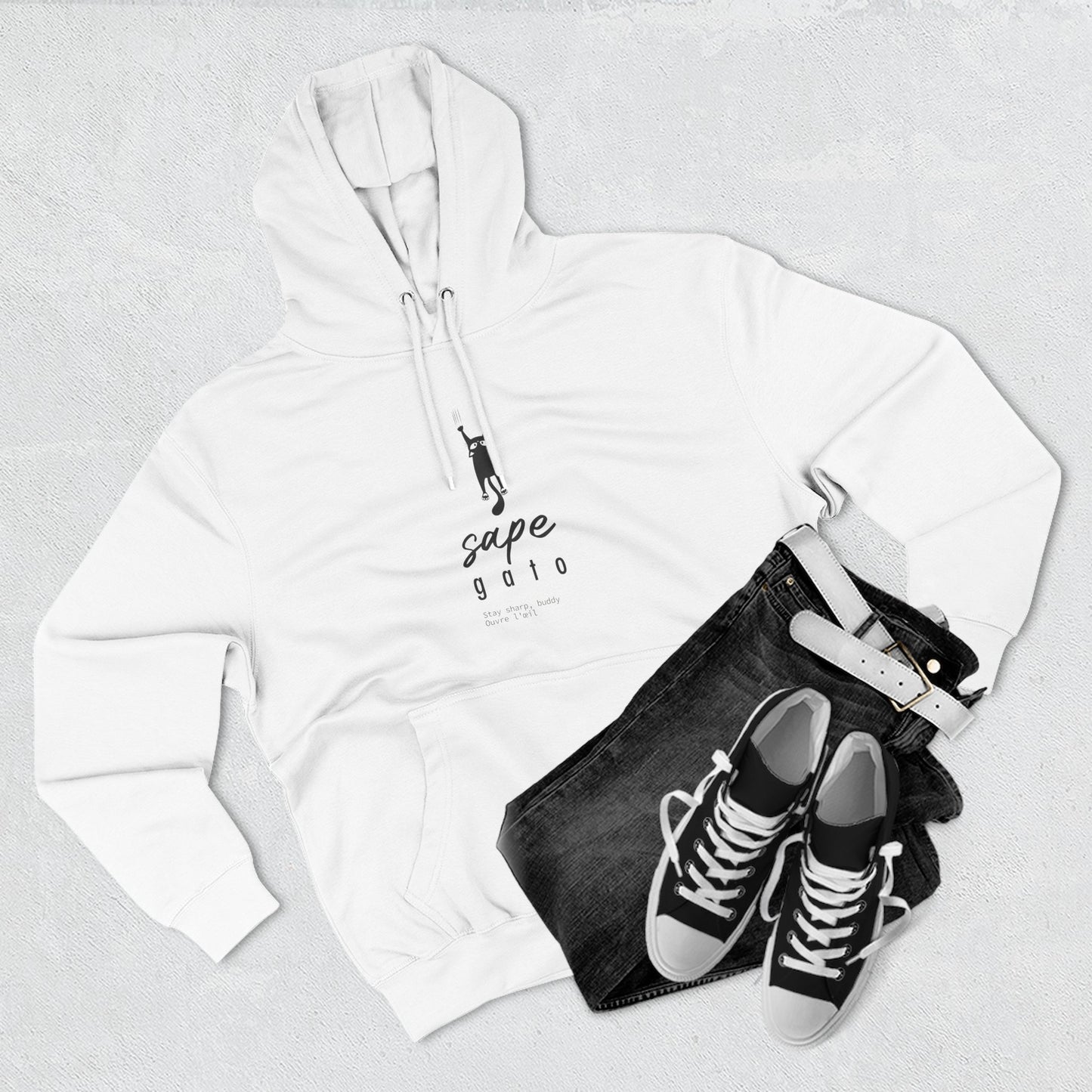 Hoodie “Sape Gato” – Suéter Unisex de Fleece, Cómodo, Divertido y con Identidad Venezolana