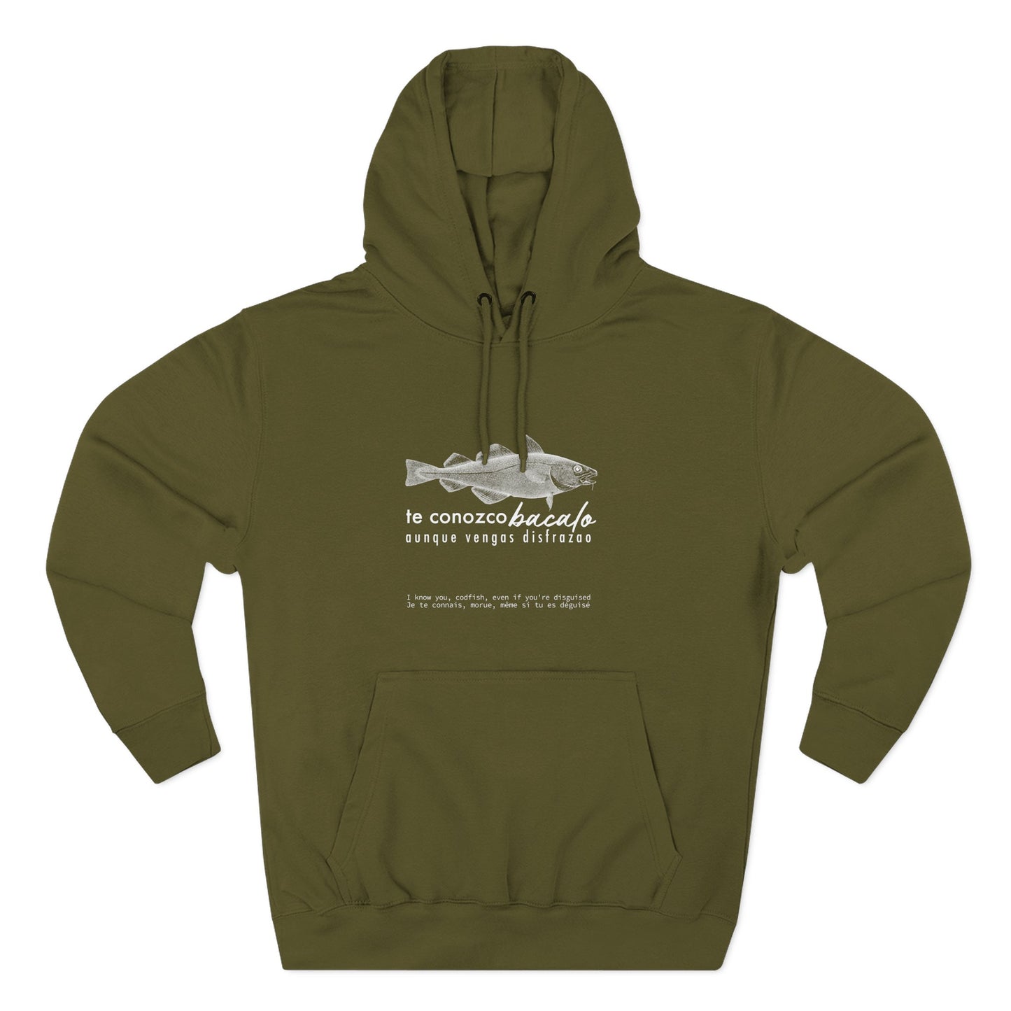 Hoodie “Te Conozco Bacalao” – Suéter Unisex de Fleece, Cómodo, Original y con Sabor Venezolano