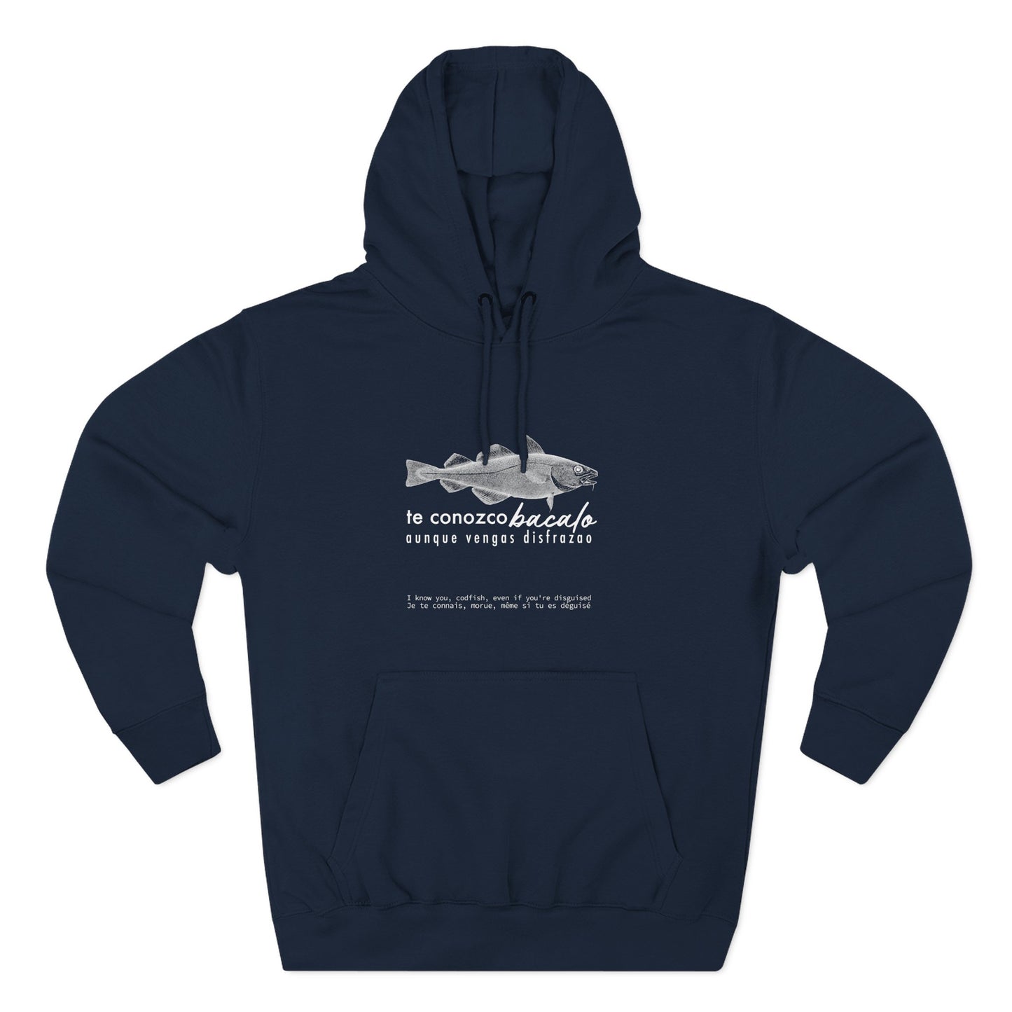 Hoodie “Te Conozco Bacalao” – Suéter Unisex de Fleece, Cómodo, Original y con Sabor Venezolano
