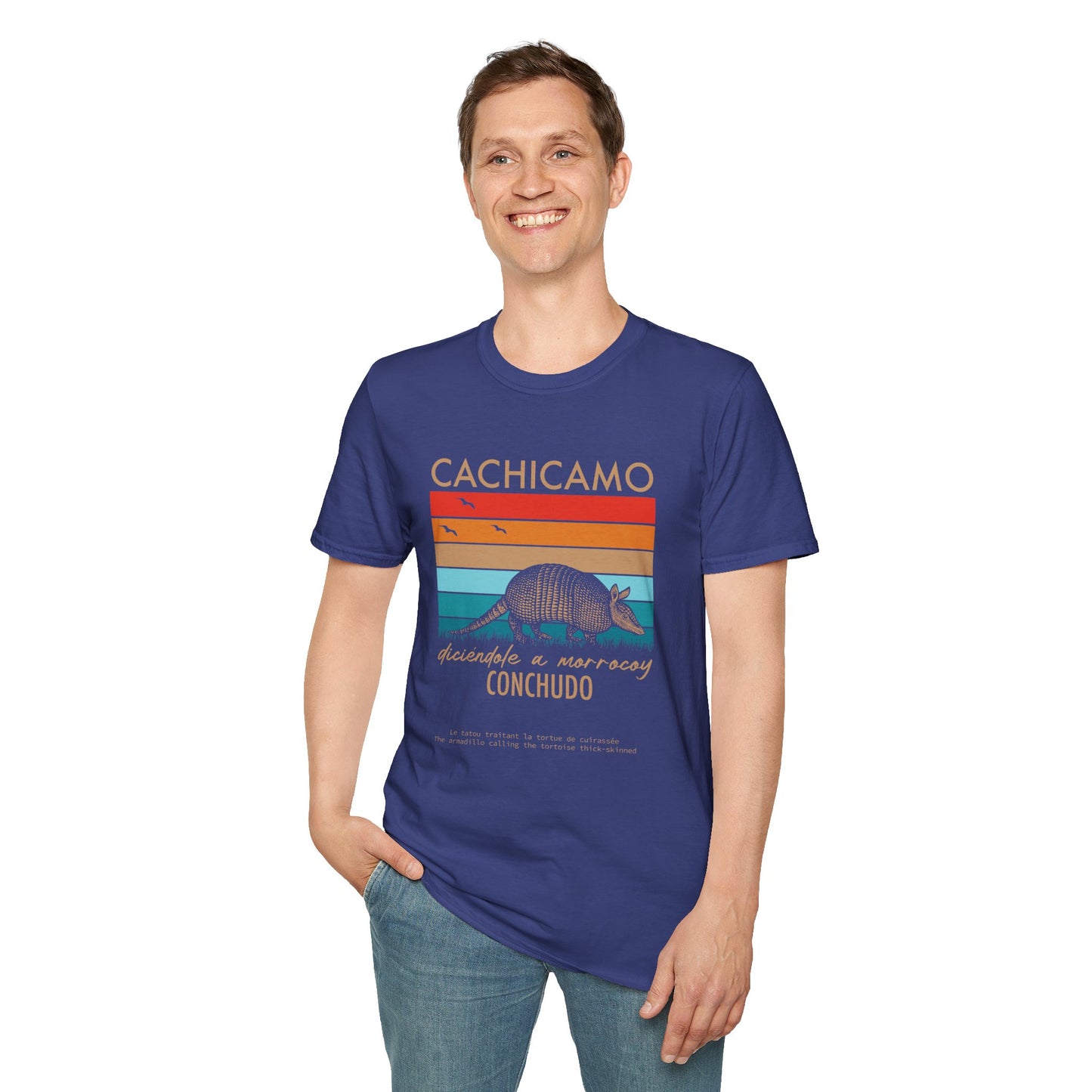 CACHICAMO DICIÉNDOLE A MORROCOY  🐢 CONCHUDO - Camiseta Vintage Unisex Softstyle