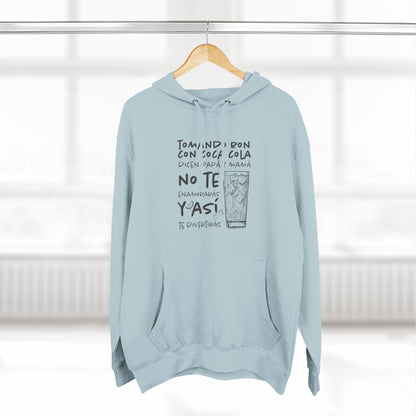 Hoodie de Fleece Tres Paneles – Diseño Divertido de Bebida 🍹, Suéter Unisex Casual y Original para Fiestas o Regalar a Amigos