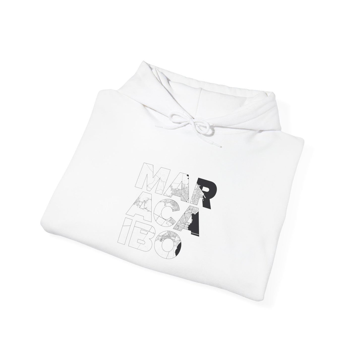 MARACAIBO TYPO Heavy Blend™ - Sudadera con Capucha - Diseño Gráfico Minimalista