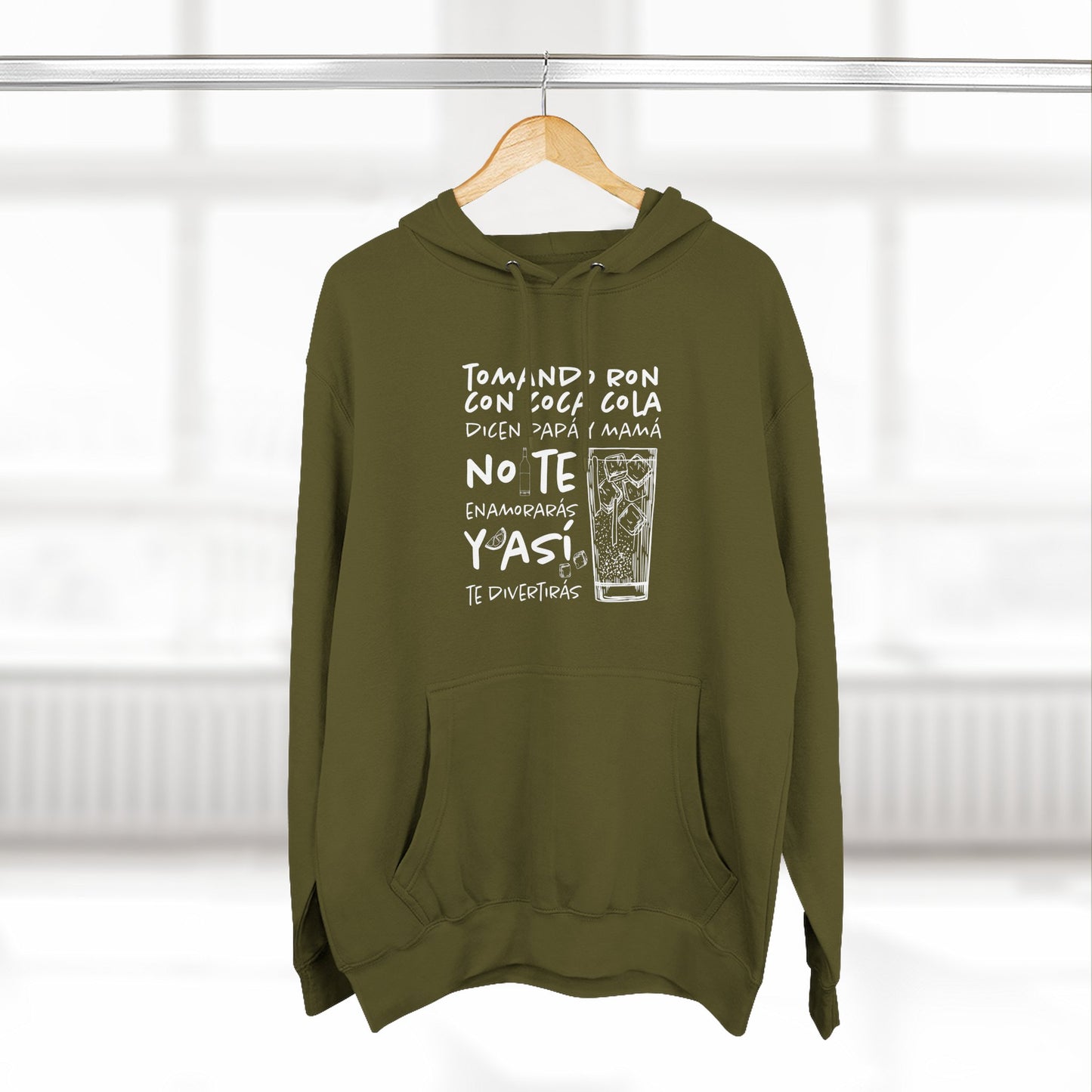 Hoodie de Fleece Tres Paneles – Diseño Divertido de Bebida 🍹, Suéter Unisex Casual y Original para Fiestas o Regalar a Amigos