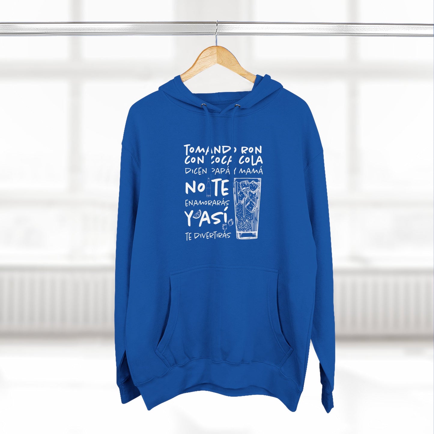 Hoodie de Fleece Tres Paneles – Diseño Divertido de Bebida 🍹, Suéter Unisex Casual y Original para Fiestas o Regalar a Amigos