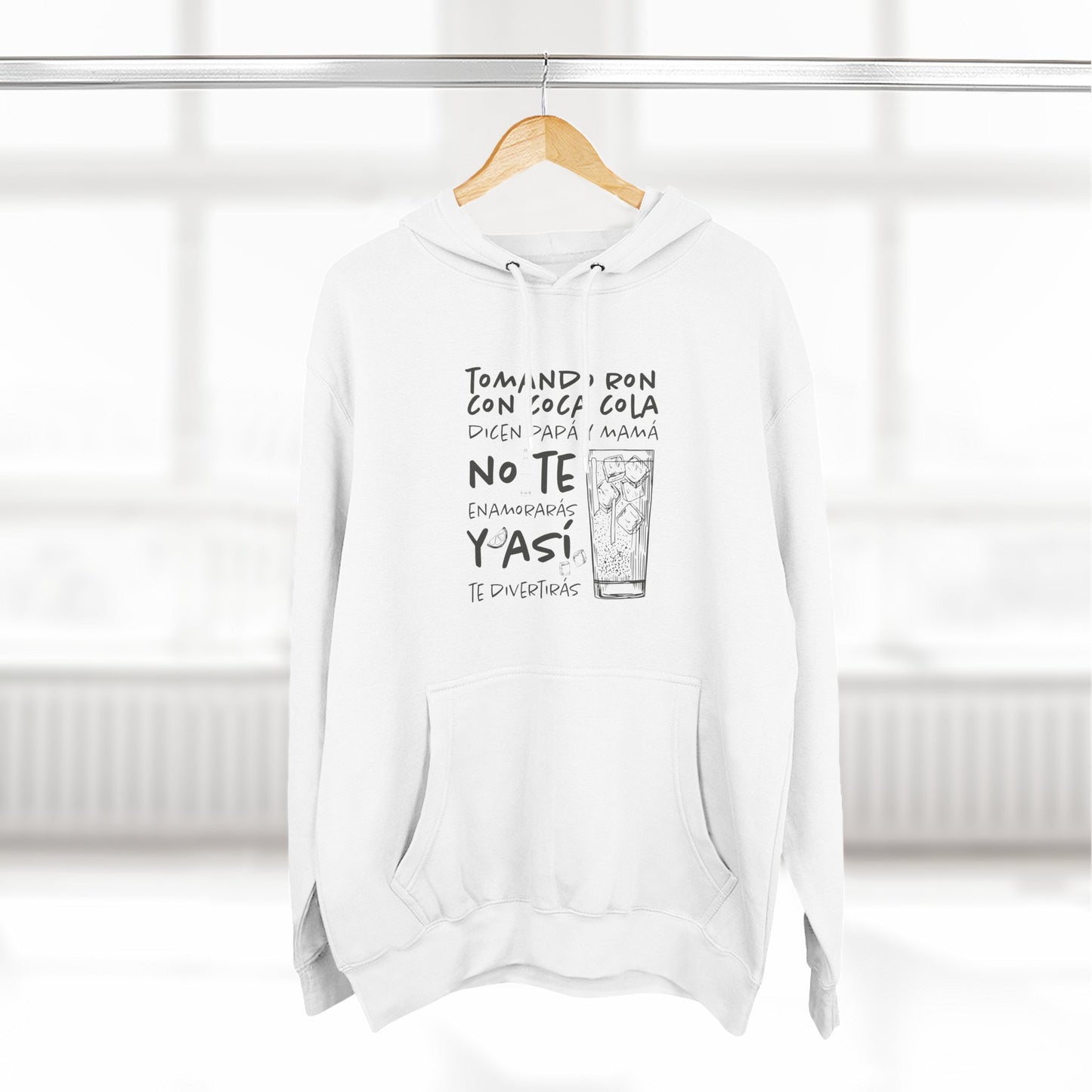 Hoodie de Fleece Tres Paneles – Diseño Divertido de Bebida 🍹, Suéter Unisex Casual y Original para Fiestas o Regalar a Amigos