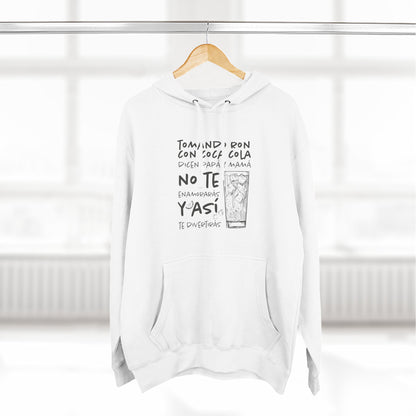 Hoodie de Fleece Tres Paneles – Diseño Divertido de Bebida 🍹, Suéter Unisex Casual y Original para Fiestas o Regalar a Amigos