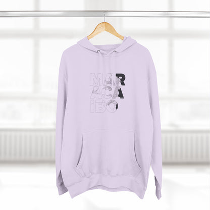 Hoodie Mapa Tipográfico “Maracaibo” – Suéter Unisex de Fleece, Cómodo, Cultural y con Orgullo Venezolano