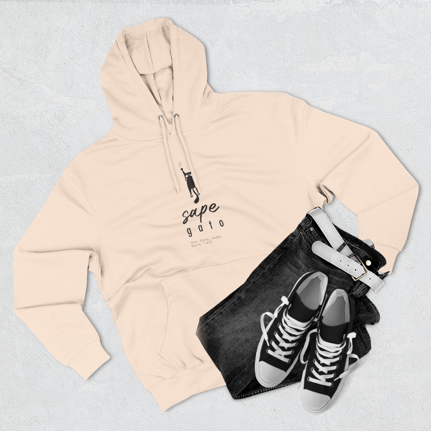 Hoodie “Sape Gato” – Suéter Unisex de Fleece, Cómodo, Divertido y con Identidad Venezolana