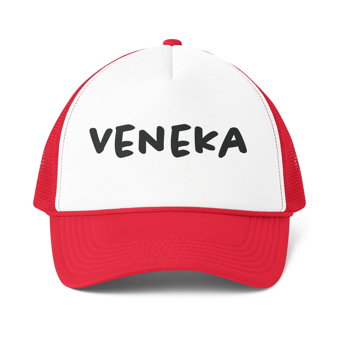 Trucker Cap — 'VENEKA' Bold Script Foam Mesh Baseball Hat