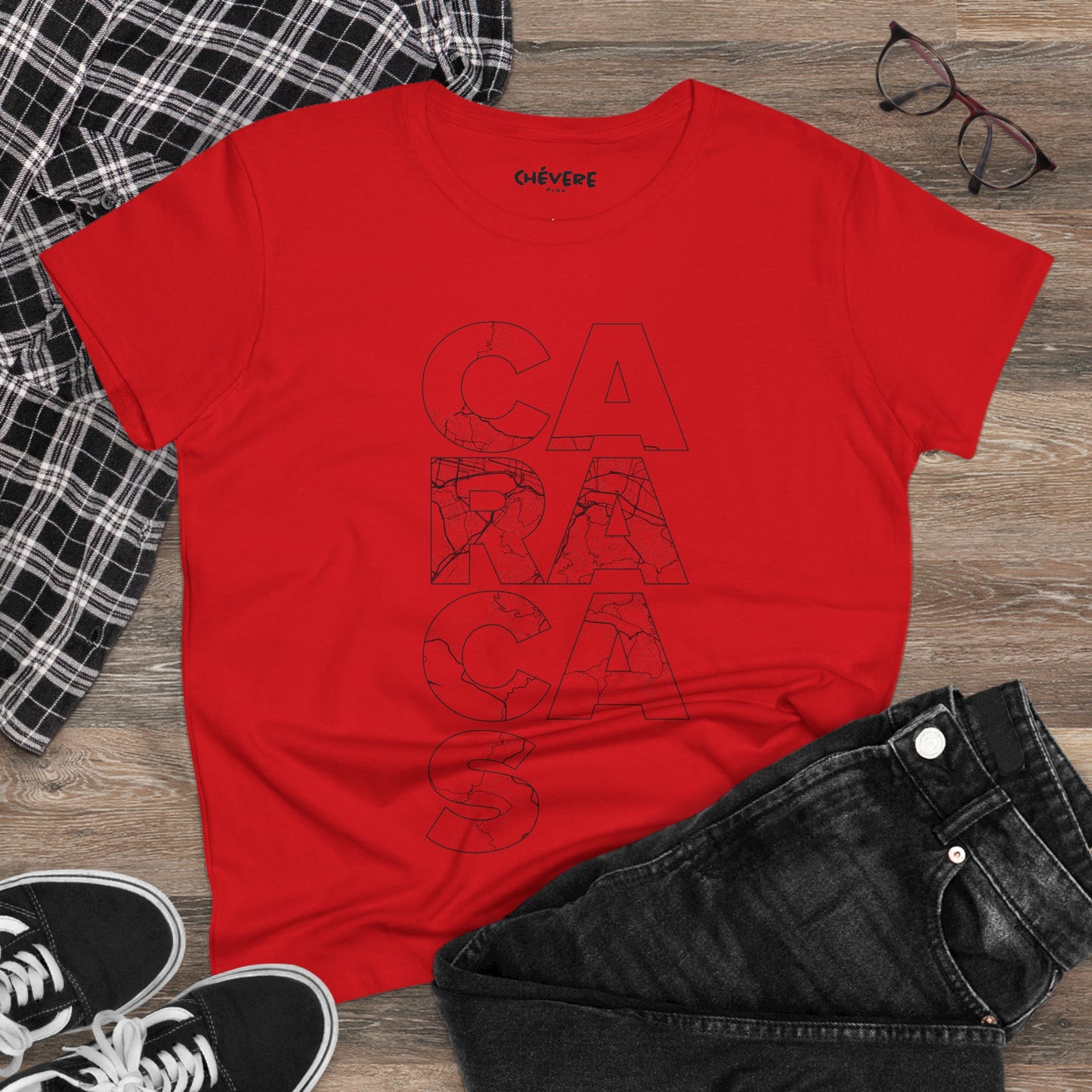 Caracas Outline Graphic Tee — Women's City Map Tee