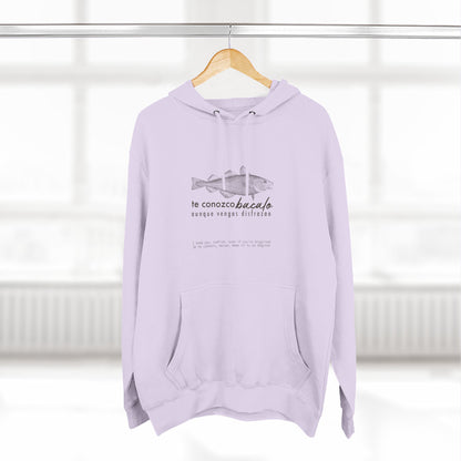 Hoodie “Te Conozco Bacalao” – Suéter Unisex de Fleece, Cómodo, Original y con Sabor Venezolano