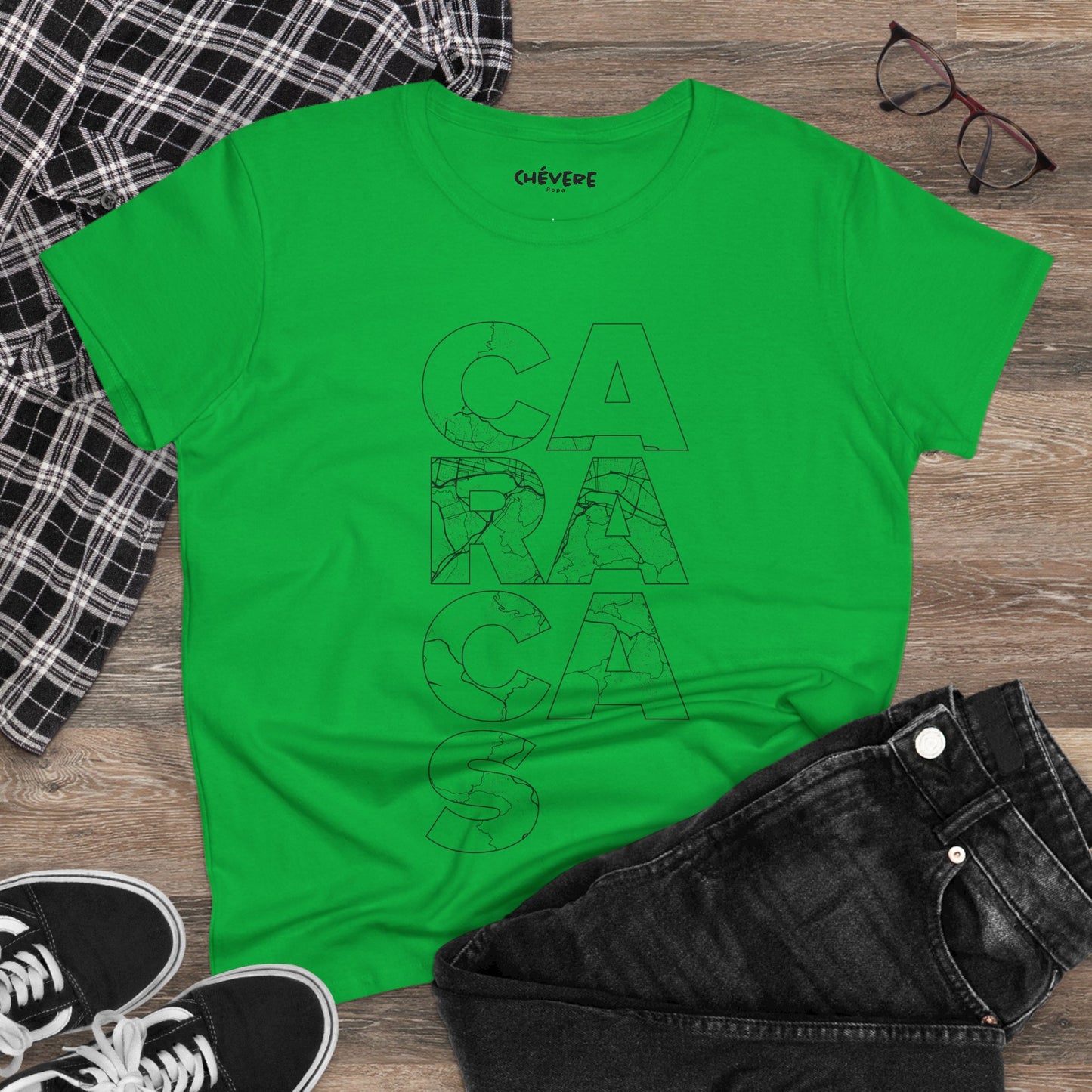 Caracas Outline Graphic Tee — Women's City Map Tee