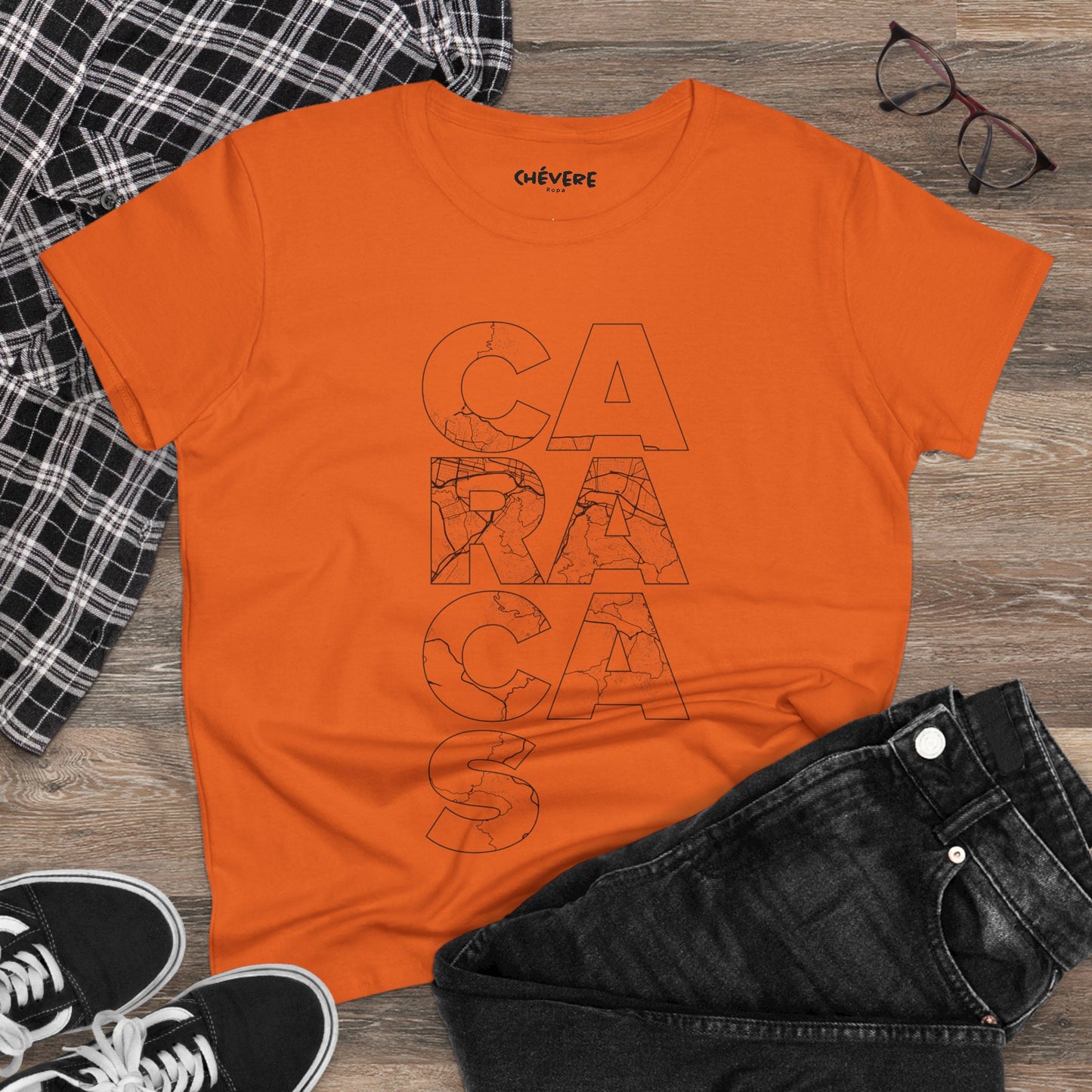 Caracas Outline Graphic Tee — Women's City Map Tee