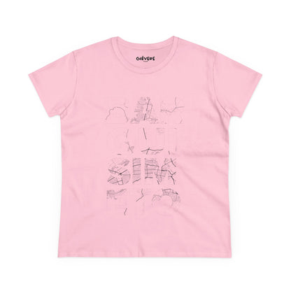 Women's Tee — Minimalist Sketch Sailboat Graphic