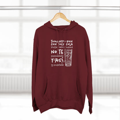 Hoodie de Fleece Tres Paneles – Diseño Divertido de Bebida 🍹, Suéter Unisex Casual y Original para Fiestas o Regalar a Amigos