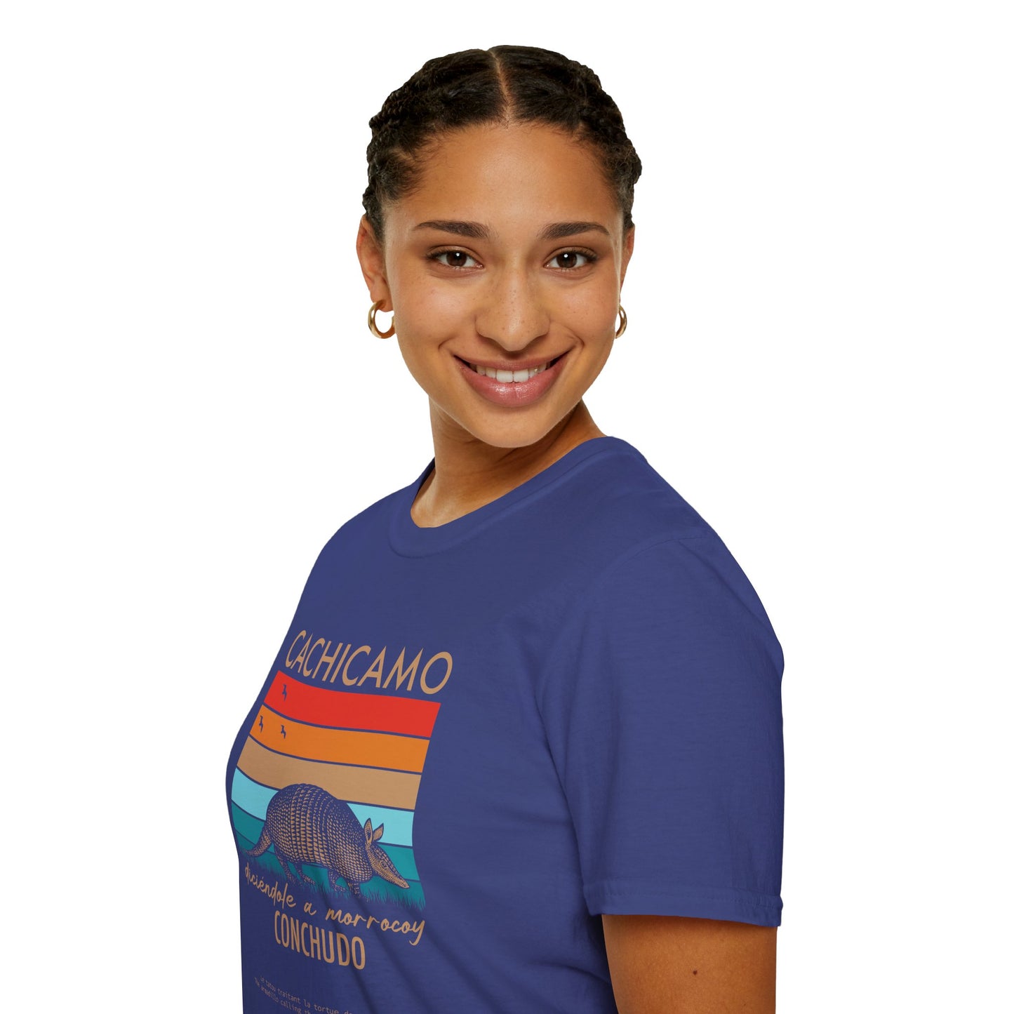 CACHICAMO DICIÉNDOLE A MORROCOY  🐢 CONCHUDO - Camiseta Vintage Unisex Softstyle
