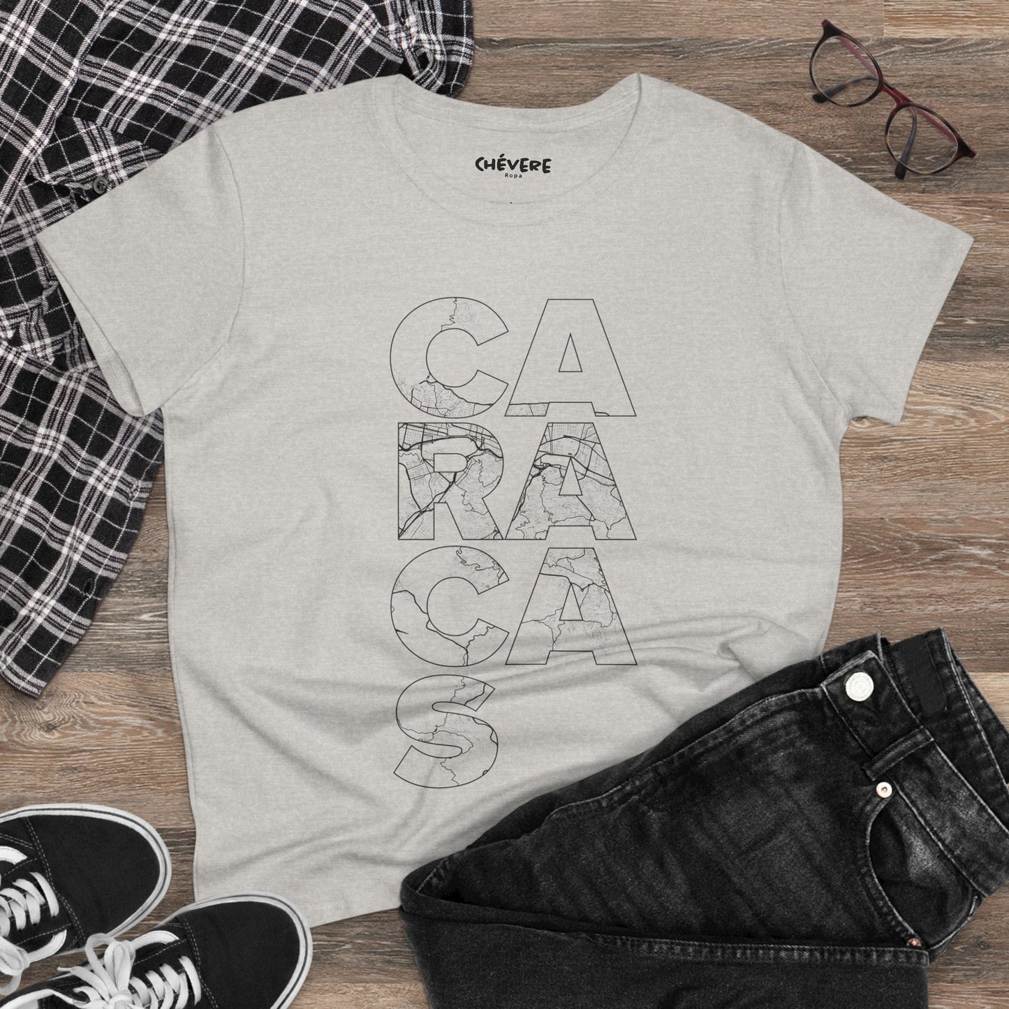 Caracas Outline Graphic Tee — Women's City Map Tee