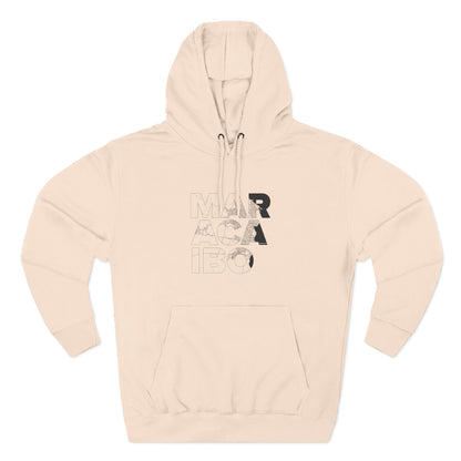Hoodie Mapa Tipográfico “Maracaibo” – Suéter Unisex de Fleece, Cómodo, Cultural y con Orgullo Venezolano