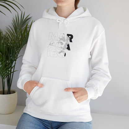 MARACAIBO TYPO Heavy Blend™ - Sudadera con Capucha - Diseño Gráfico Minimalista