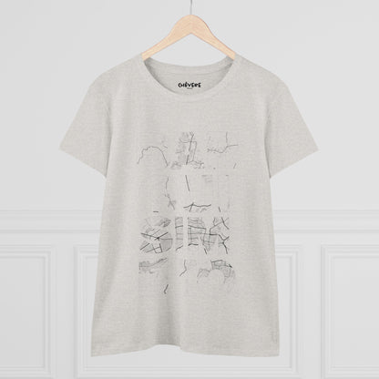 Women's Tee — Minimalist Sketch Sailboat Graphic