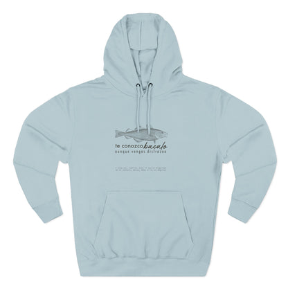 Hoodie “Te Conozco Bacalao” – Suéter Unisex de Fleece, Cómodo, Original y con Sabor Venezolano