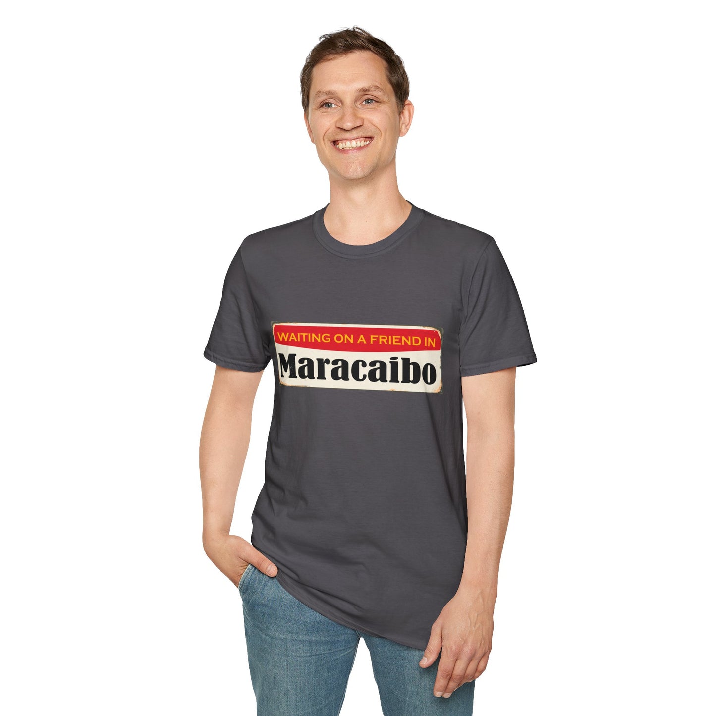 WAITING ON A FRIEND IN MARACIBO -  Unisex Softstyle T-Shirt
