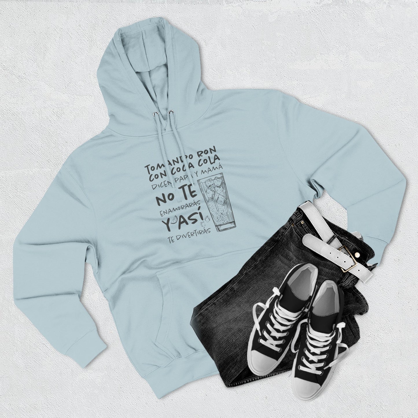 Hoodie de Fleece Tres Paneles – Diseño Divertido de Bebida 🍹, Suéter Unisex Casual y Original para Fiestas o Regalar a Amigos