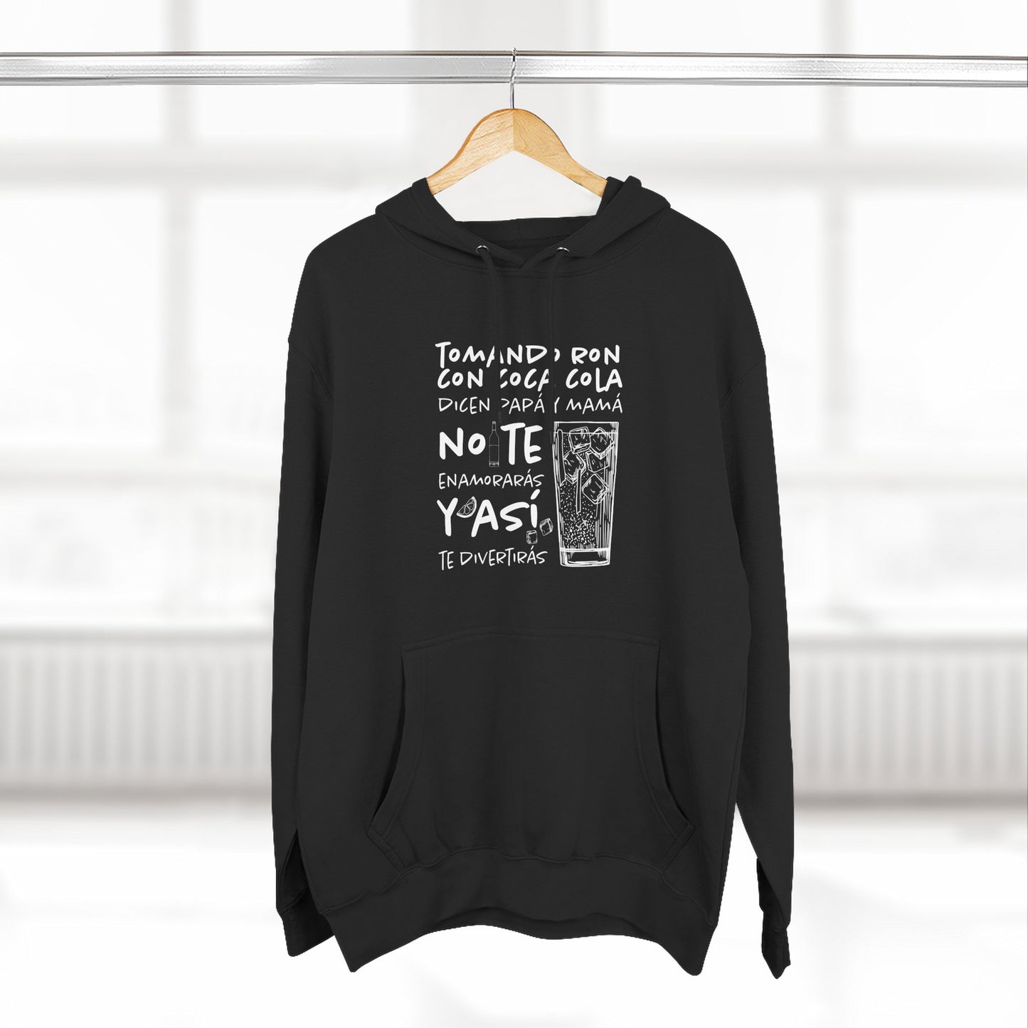 Hoodie de Fleece Tres Paneles – Diseño Divertido de Bebida 🍹, Suéter Unisex Casual y Original para Fiestas o Regalar a Amigos