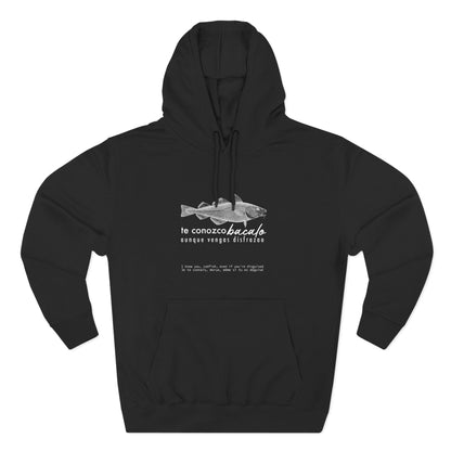 Hoodie “Te Conozco Bacalao” – Suéter Unisex de Fleece, Cómodo, Original y con Sabor Venezolano