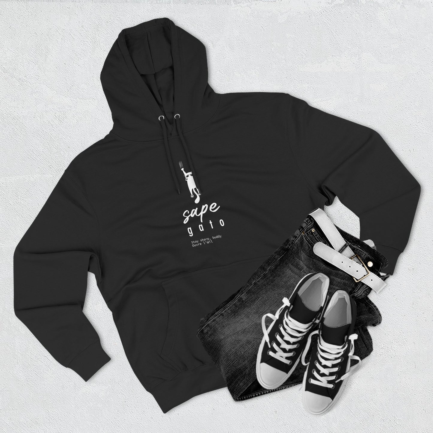 Hoodie “Sape Gato” – Suéter Unisex de Fleece, Cómodo, Divertido y con Identidad Venezolana
