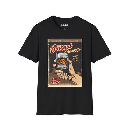 GÜISQUI CON SODA - Camiseta Vintage Unisex Softstyle – Un Clásico de los Bares Caraqueños