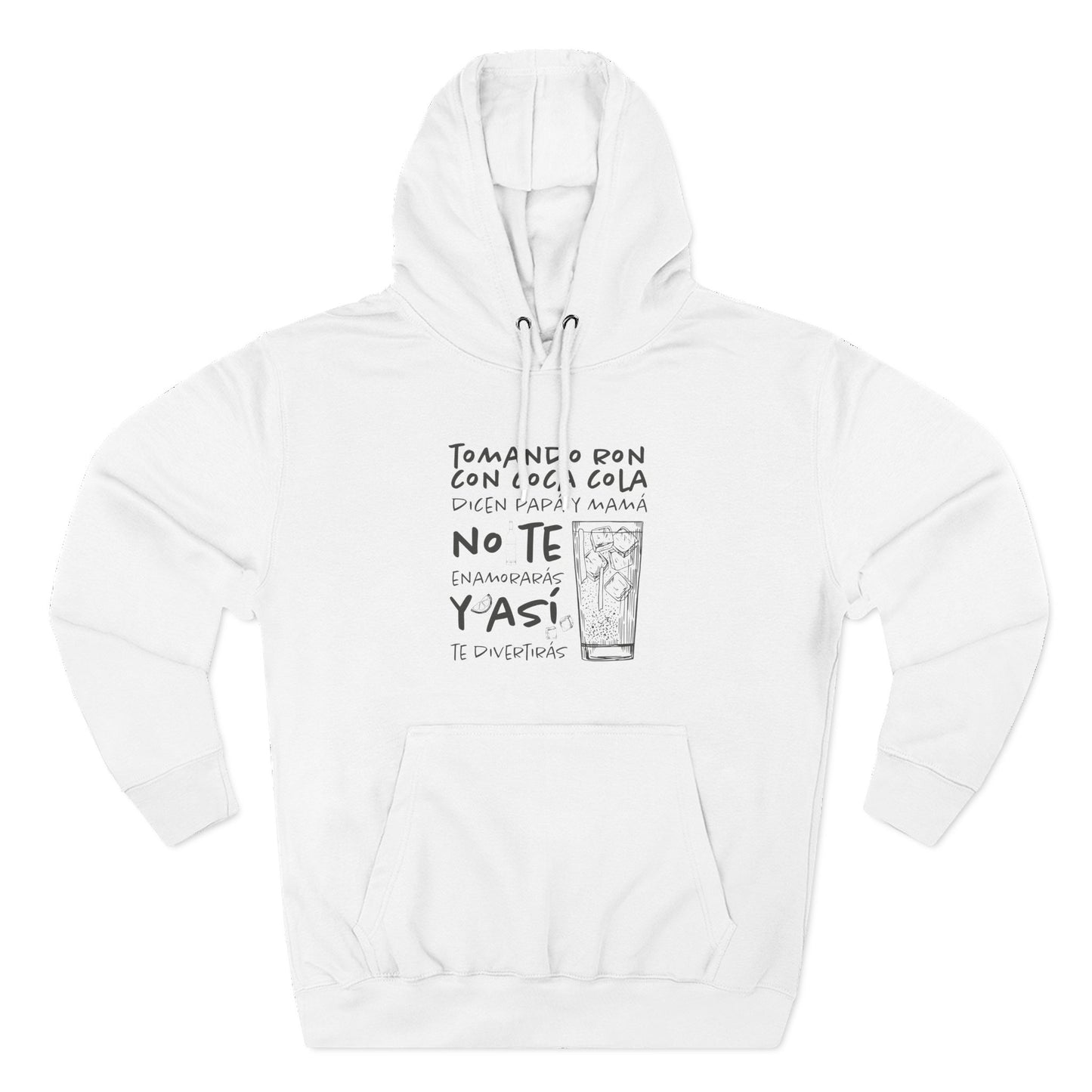 Hoodie de Fleece Tres Paneles – Diseño Divertido de Bebida 🍹, Suéter Unisex Casual y Original para Fiestas o Regalar a Amigos