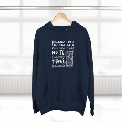 Hoodie de Fleece Tres Paneles – Diseño Divertido de Bebida 🍹, Suéter Unisex Casual y Original para Fiestas o Regalar a Amigos