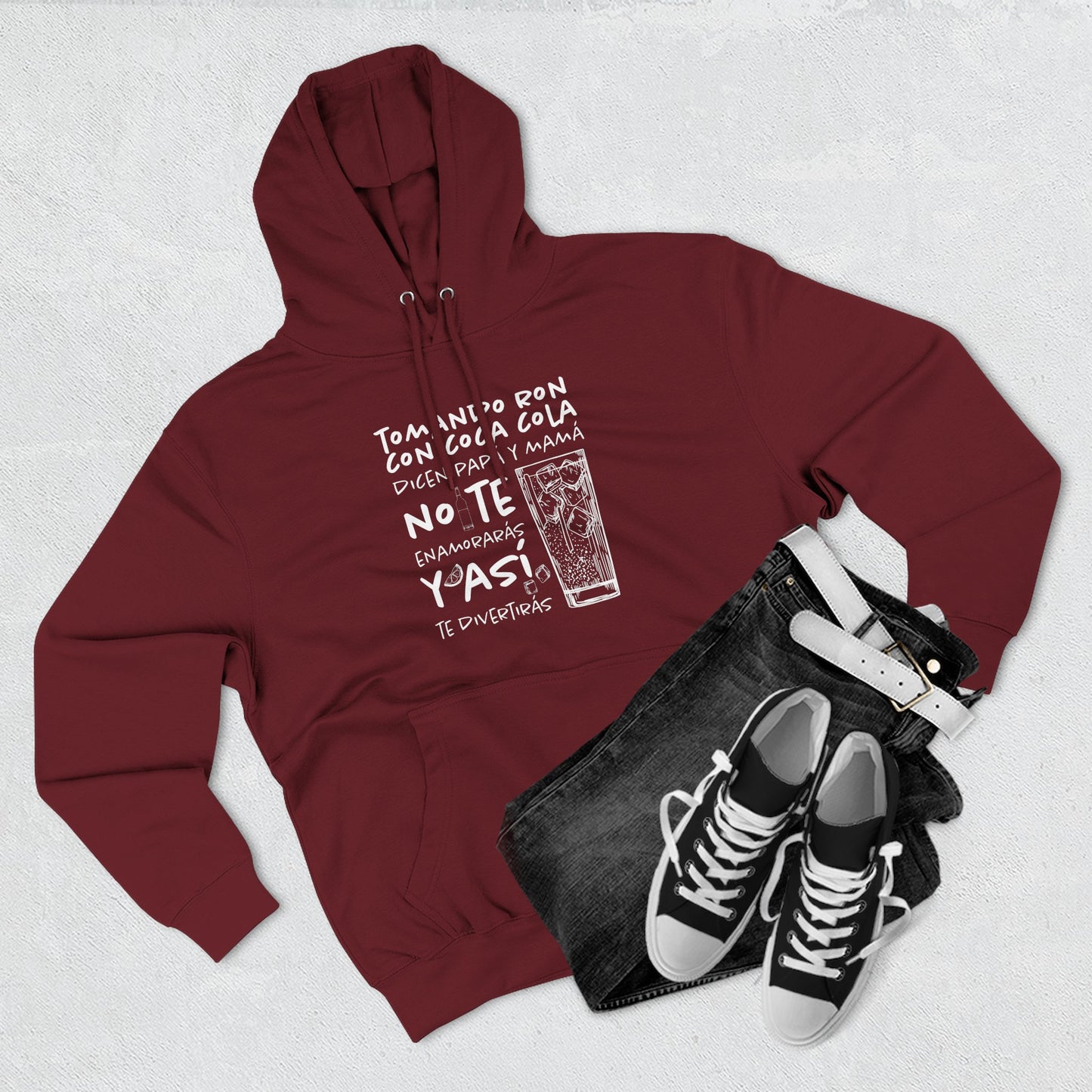 Hoodie de Fleece Tres Paneles – Diseño Divertido de Bebida 🍹, Suéter Unisex Casual y Original para Fiestas o Regalar a Amigos