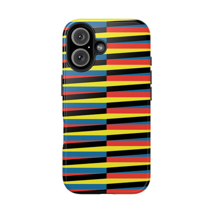 Funda Resistente para Teléfono con Rayas Vibrantes - Diseño Colorido para Máxima Protección
