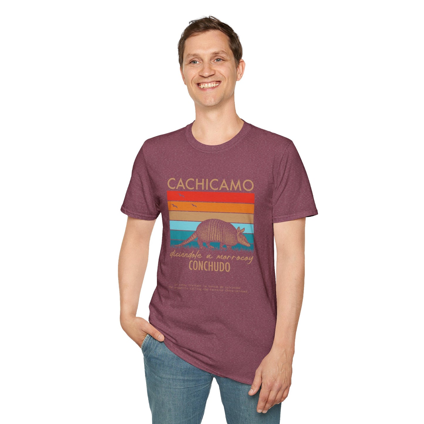 CACHICAMO DICIÉNDOLE A MORROCOY  🐢 CONCHUDO - Camiseta Vintage Unisex Softstyle