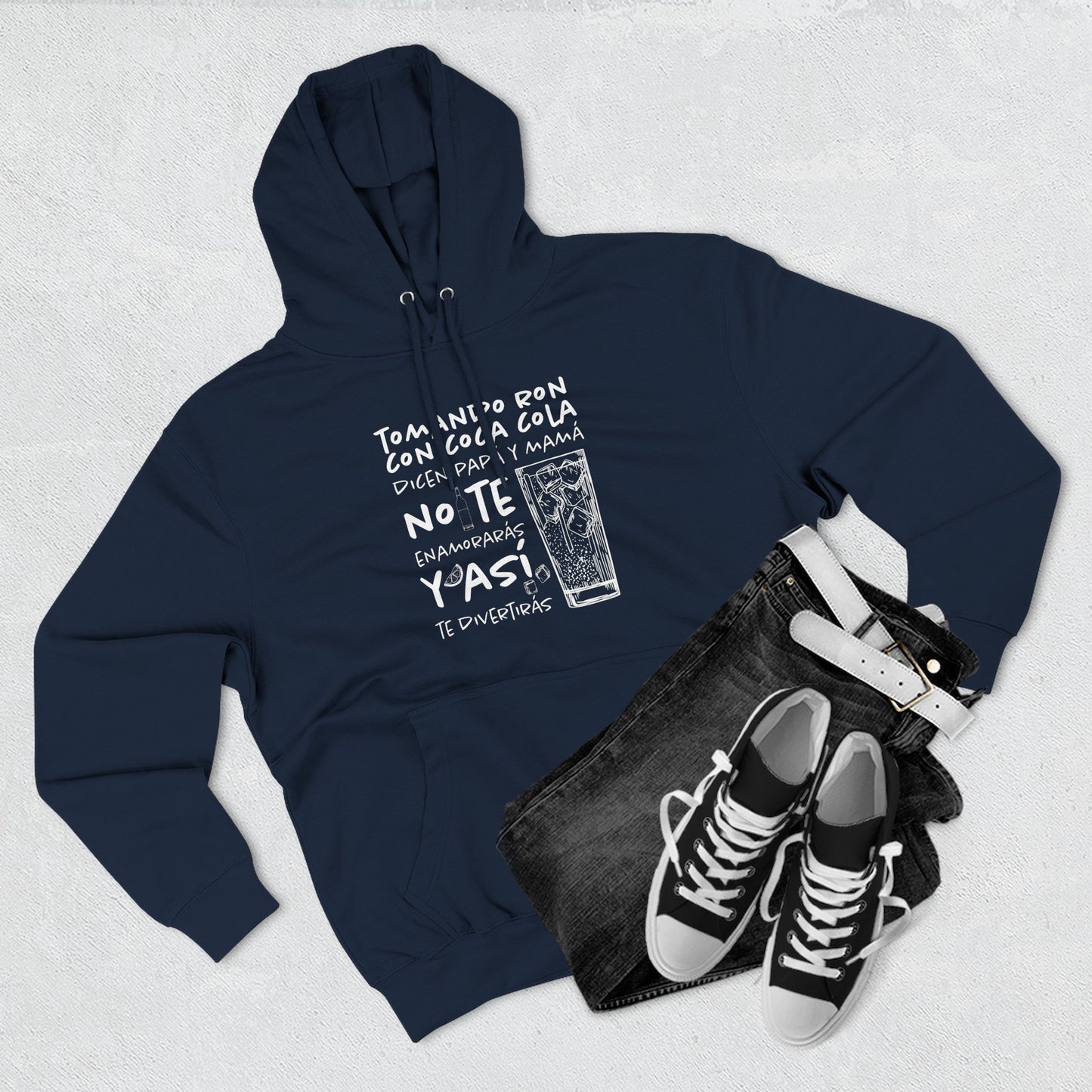 Hoodie de Fleece Tres Paneles – Diseño Divertido de Bebida 🍹, Suéter Unisex Casual y Original para Fiestas o Regalar a Amigos